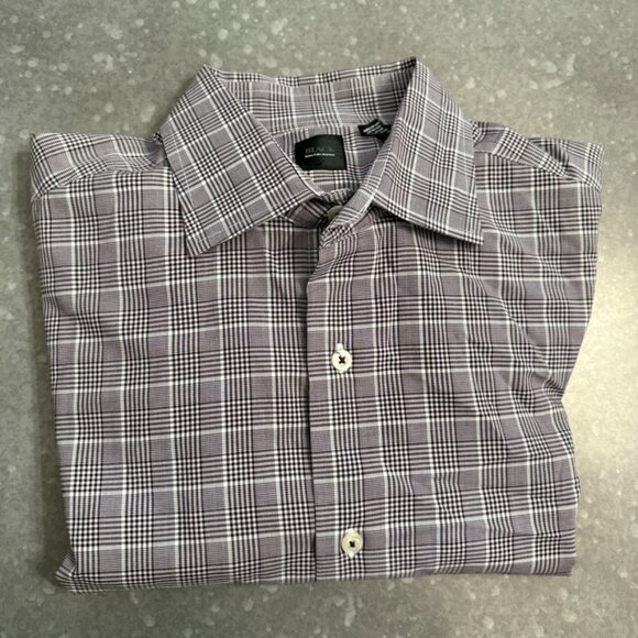 BLACK by Saks Fifth Avenue Men’s Plaid Button-Up Shirt - Size Large - Picture 2 of 8